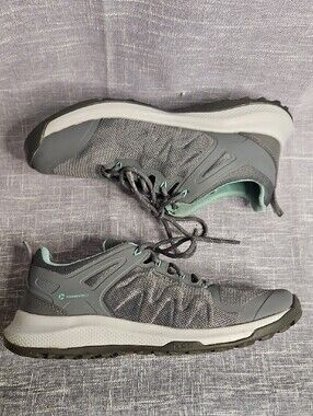 KEEN Explore Vent Women's Hiking Shoes Gray Teal Low Top Sneakers